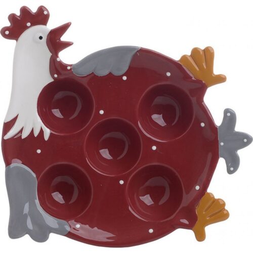 Αυγοθηκη Κεραμικη Κότα Κόκκινη INART 1-60-995-0015